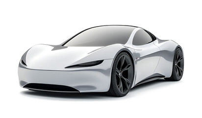 Electric car in concept, EV car isolated