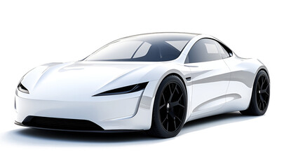 Obraz premium Electric car in concept, EV car isolated