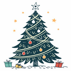 christmas tree with gifts