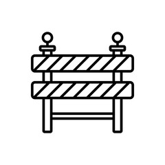 simple road barrier icon, simple style design inspiration for any interface and purpose