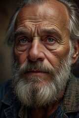 portrait of an old man with a white beard
