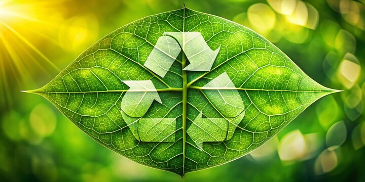 Unique Green Recycling Concept with Leaf Logo Vector Design for Eco-Friendly Initiatives and Sustainable Practices in Modern Graphic Design and Branding