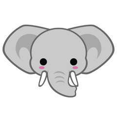 Cute African Elephant with tusks