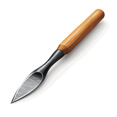 Fototapeta premium Old chisel isolated on white background. Clipping path included.
