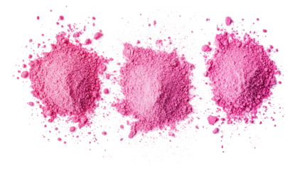 Pink Sands and Powders on a Transparent Background Generative AI