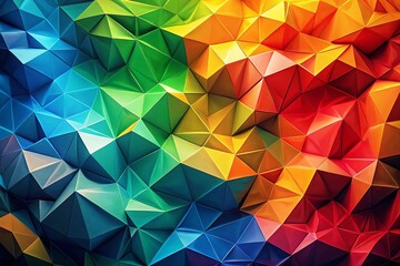 Obraz premium Vibrant and Geometric: A Stunning Display of Colorful Polygonal Shapes in an Abstract Composition for Modern Art Enthusiasts and Graphic Designers