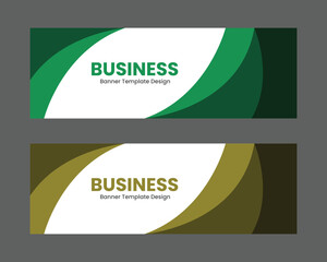 Fototapeta premium Business web banner design and social media cover template