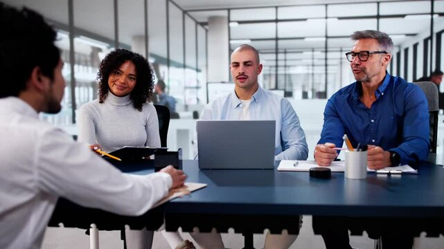Group Job Employment Interview And Recruitment