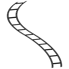 film strip isolated on white. realistic film or movie reels strips vector image