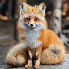 Obraz premium a beautiful fox best photography eal photo.generative ai