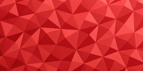 Abstract Red Geometric Pattern, An Interlocking Design of Triangles with a Subtle Gradient in Shades of Crimson