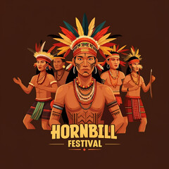 Obraz premium Tribal performers in traditional attire at the Hornbill Festival, representing the rich cultural heritage of Nagaland