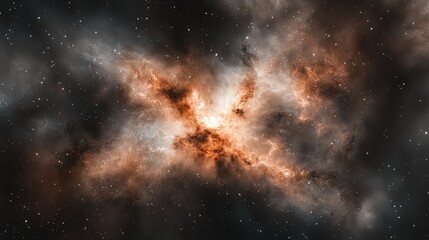 Stunning Cosmic Nebula Displaying Vibrant Colors and Intricate Patterns