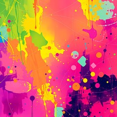 Abstract colorful background with splashes