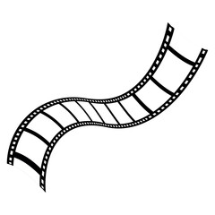 movies film background with flim roll. 3d flim roll. Film strip vector image. film strip vector illustration