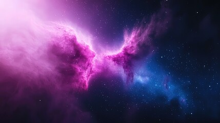 Fototapeta premium Cosmic Nebula with Vibrant Colors Illuminating the Night Sky