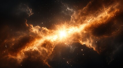 Obraz premium Captivating Cosmic Explosion Illuminating the Vastness of Space