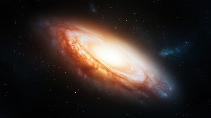 Fototapeta premium Majestic Spiral Galaxy Surrounded by Stars and Cosmic Wonders