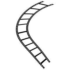 Movies Flim background with Flim roll. Film Strip icon. film strip background. film strip isolated on white background