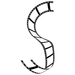 Fototapeta premium realistic film or movie reels strips vector image. movies film background with flim roll