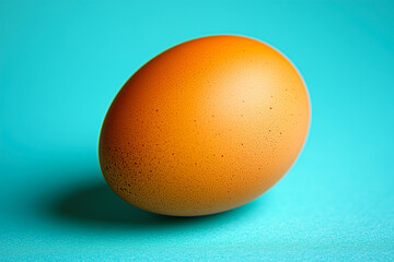 Large orange egg with a brown spot on it