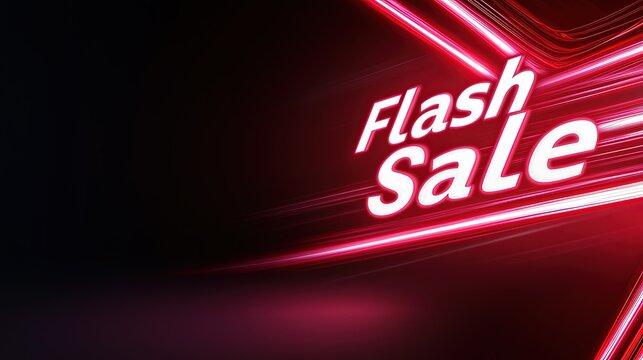 Eye-Catching Flash Sale Announcement with Dynamic Light Effects