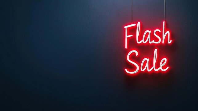 Eye-Catching Neon Flash Sale Sign for Promotional Events and Marketing