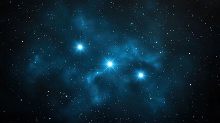 Fototapeta premium Stunning Celestial Scene Featuring Bright Stars Against a Dark Cosmic Background