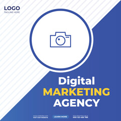 Digital marketing social media post and corporate web banner template