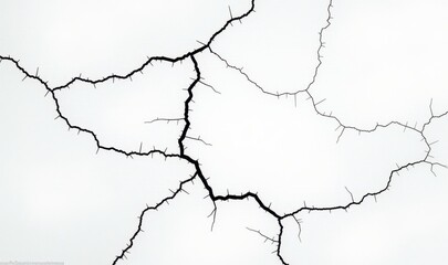 Obraz premium Abstract image of cracked surface, ideal for highlighting concepts of damage, wear, or decay in art, design, or construction projects.