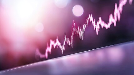 Abstract Financial Chart Displaying Market Trends with Vibrant Colors