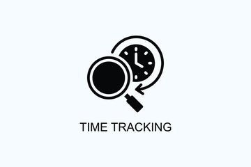 Time Tracking Vector  Or Logo Sign Symbol Illustration
