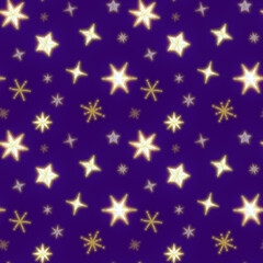 星空の柄_紫(シームレス)
