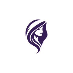 Elegant Hooded Woman Logo