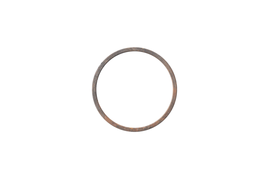 Round rusty iron frame is isolated. 