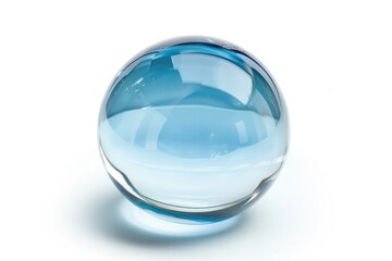 Glass ball isolated on white background.
