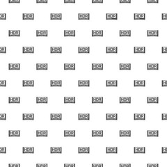 High Dynamic Range Imaging HDR icon pattern seamless isolated on white background