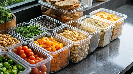 Fototapeta premium Healthy Meal Prep Containers.