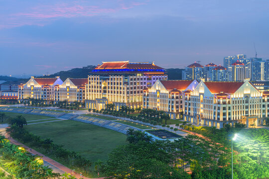 Awesome view of Xiamen University Malaysia (XMUM) at sunset