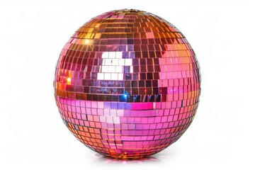Disco Ball  Shining Disco Ball dance music event equipment isolated on white
