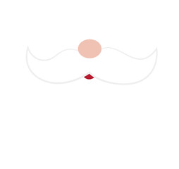 Cute santa beard vector isolated.
Christmas hat svg.
Transparent background.
