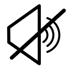Muted speaker vector icon