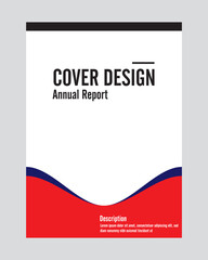 Modern Annual Report Cover Design with Bold Geometric Shapes