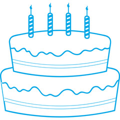 Happy birthday single vector icon