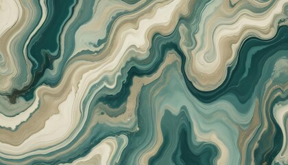 Obraz premium A seamless wavy marbling pattern design waves, curves, and textures, creating a 3D wallpaper illustration 