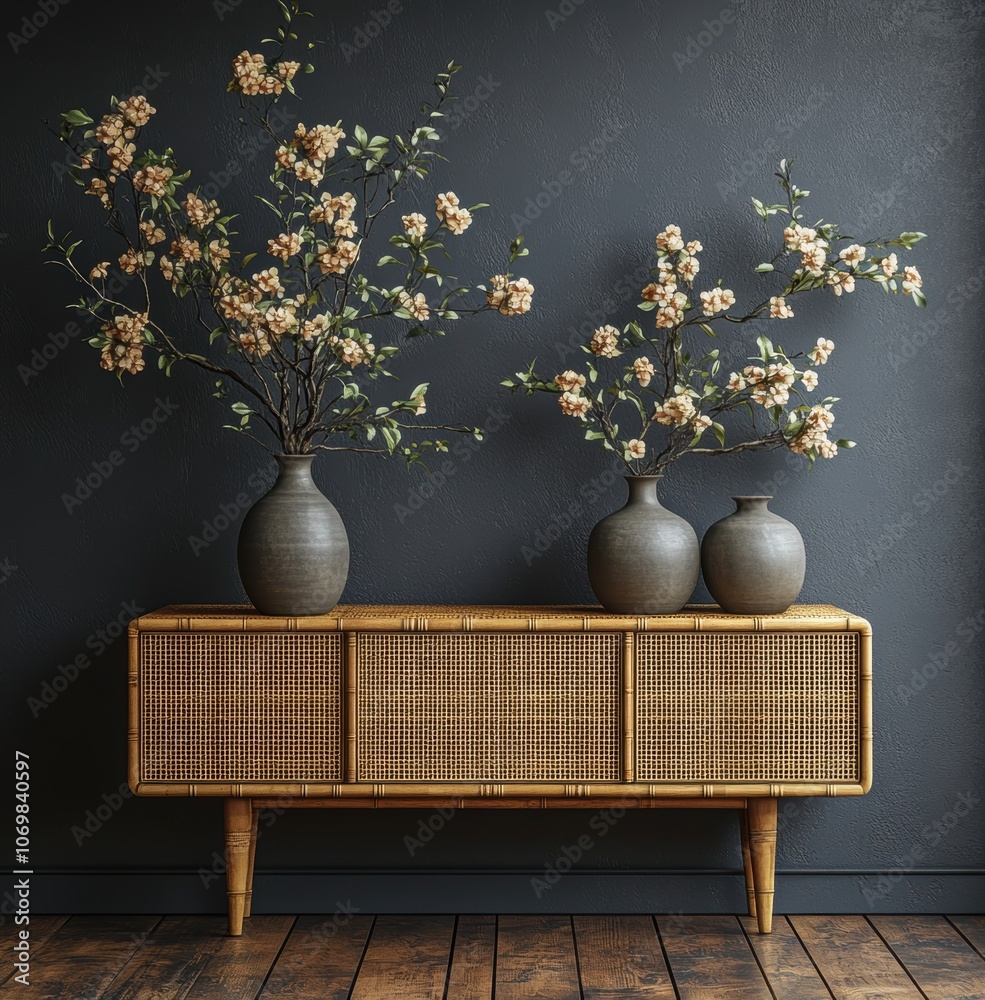 Poster Floral Decor Console Table.