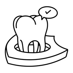A hand drawn icon of dental insurance 

