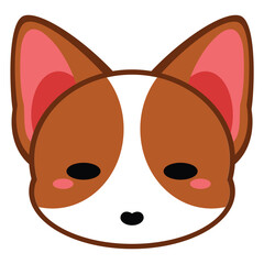 Cute Bull Terrier Dog with Brown Spotted