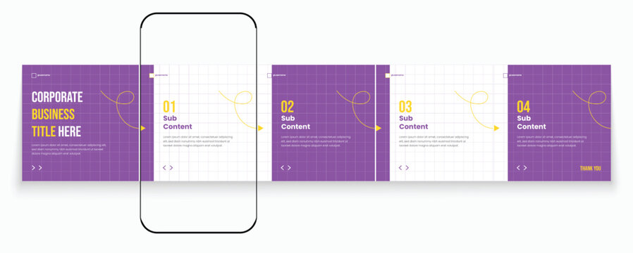 Social media banner frame or social media carousel template or media carousel post design. Editable post frame design.