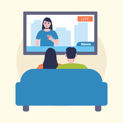 Flat Vector Daily Activity Illustration